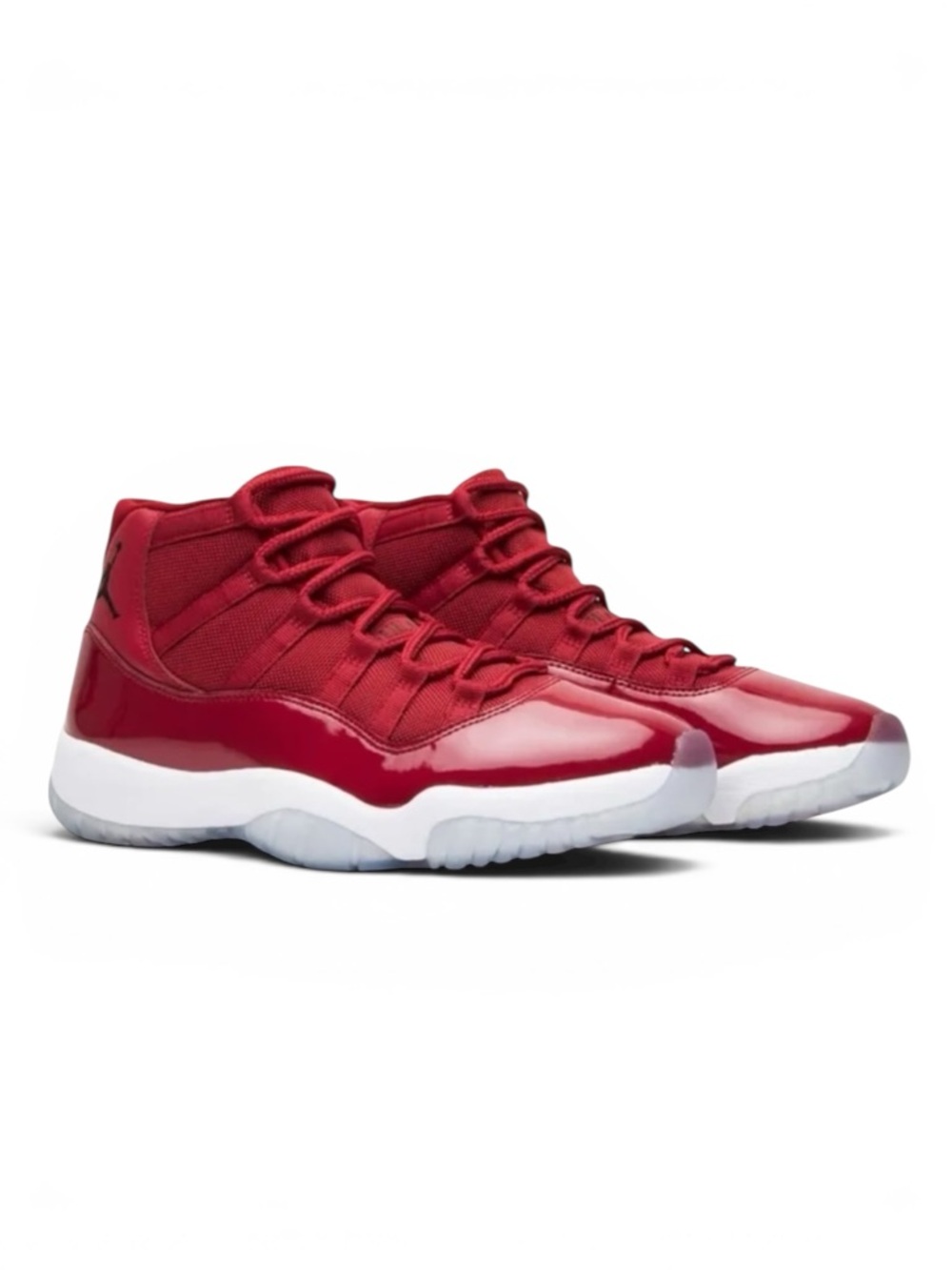 JORDAN Kids' Red and White High-Top Sneakers